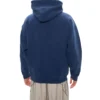 Balenciaga för män, fleecefodrad, lös passform, med huva och långa ärmar, blå 570811TJV854866