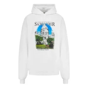 Balenciaga för män, landskapsmönster, lös passform, vit 641679TJVH99000