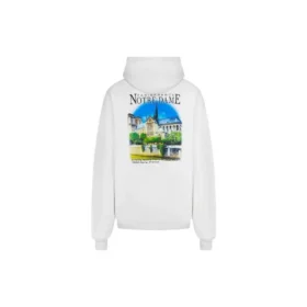 Balenciaga för män, landskapsmönster, lös passform, vit 641679TJVH99000
