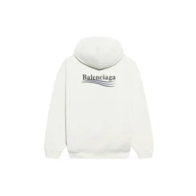 Balenciaga för män med broderat alfabetmönster i Political Campaign-stil, vit 600583TKVI99084