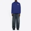 Balenciaga för män med logotryck, klassisk marinblå 600583TIV531195