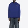 Balenciaga för män med logotryck, klassisk marinblå 600583TIV531195