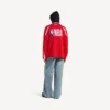Balenciaga för män | NBA-samarbete: oversized långärmad T-shirt i rött/flerfärgat