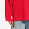 Balenciaga för män | NBA-samarbete: oversized långärmad T-shirt i rött/flerfärgat