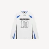 Balenciaga för män | NBA-samarbete: oversized långärmad T-shirt i vitt/flerfärgat Balenciaga för män | NBA-samarbete: oversized långärmad T-shirt i vitt/flerfärgat
