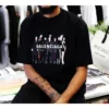 Balenciaga för män, oversize med logotryck, retro-stil, axelrem, korta ärmar, svart 620969TIVA11000