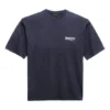 Balenciaga för män, Political Campaign-tryck, kortärmad, marinblå 570803TAV444128