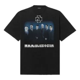 Balenciaga för män, Rammstein Germany Band Crossover, kortärmad, svart 651795TLV511000
