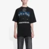 Balenciaga för män, Rammstein Germany Band Crossover, kortärmad, svart 651795TLV511000