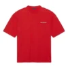 Balenciaga för män, stor logotyp, retro, kortärmad, röd 612966TIVG56540