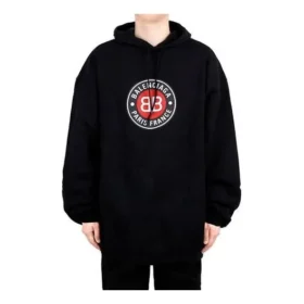 Balenciaga för män, svart med slogan-tryck, svart 641679TJV771000