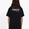 Balenciaga för män, tryckt version, kortärmad, svart 570803TAV441000