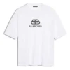 Balenciaga för män, vit med BB-logotyp, klassiskt tryck, kortärmad 570803TEV489044