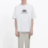 Balenciaga för män, vit med BB-logotyp, klassiskt tryck, kortärmad 570803TEV489044