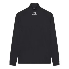 Balenciaga FW21 Alphabet långärmad sporttröja för män, svart 661749444B81077