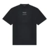 Balenciaga FW21 Couture Alphabet rundhalsad kortärmad tröja för män, svart 651795TJV901070