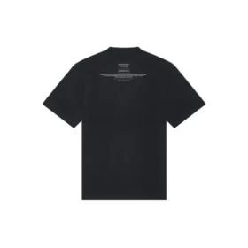 Balenciaga FW21 Couture Alphabet rundhalsad kortärmad tröja för män, svart 651795TJV901070