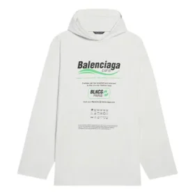 Balenciaga FW21 för herrar, logotyp med alfabettryck, lös passform, vit 662424TKVF89085