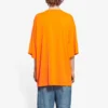 Balenciaga FW21 för män HI MY NAME IS WIDE FIT med alfabettryck, retro-stickad, kortärmad, orange 661715TKVH57513