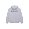 Balenciaga FW21 för män, långärmad tröja med logotryck, grå 600583TIV841167