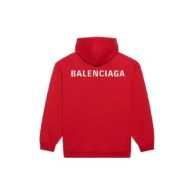 Balenciaga FW21, herr, lös, med logo, huvtröja, långärmad, röd 600583TIV846540