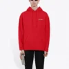 Balenciaga FW21, herr, lös, med logo, huvtröja, långärmad, röd 600583TIV846540