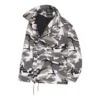 Balenciaga FW21-jacka för män med bar axel, grå, 663004TKLD41240