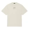 Balenciaga FW21 kortärmad tröja för män med alfabettryck, beige 651795TJV909054