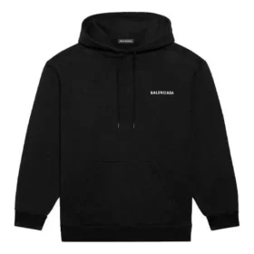 Balenciaga FW21 långärmad tröja med logotryck för män, svart 600583TIV841070