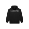 Balenciaga FW21 långärmad tröja med logotryck för män, svart 600583TIV841070