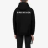 Balenciaga FW21 långärmad tröja med logotryck för män, svart 600583TIV841070