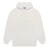 Balenciaga FW21-logotyp med alfabettryck, långärmad hoodie för män, krämvit 570811TIV552970