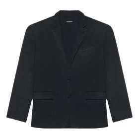 Balenciaga FW21 Retro Knit stor jacka för män, svart 662388TAV041000