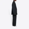 Balenciaga FW21 Retro Knit stor jacka för män, svart 662388TAV041000