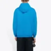 Balenciaga FW21-tröja med huva och logotyp, långärmad, blå, herr 570811TIV557560