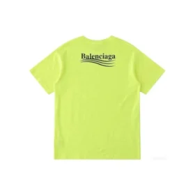 Balenciaga herrtröja med litet logo, rund hals och korta ärmar, gul 620967TJVF77110