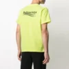 Balenciaga herrtröja med litet logo, rund hals och korta ärmar, gul 620967TJVF77110