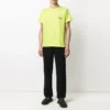 Balenciaga herrtröja med litet logo, rund hals och korta ärmar, gul 620967TJVF77110