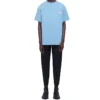 Balenciaga herrtröja med Political Campaign-tryck, rund hals och korta ärmar, blå 570803TBV425840