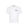 Balenciaga herrtröja med rund hals och korta ärmar, vit 612966TIVD19000