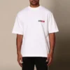 Balenciaga herrtröja med rund hals och korta ärmar, vit 612966TIVD19000