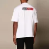 Balenciaga herrtröja med rund hals och korta ärmar, vit 612966TIVD19000