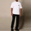 Balenciaga herrtröja med rund hals och korta ärmar, vit 612966TIVD19000