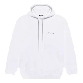 Balenciaga-hoodie för män, vardagsmodell, ren bomull, vit 570811TJV859040