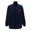 Balenciaga-jackor med logotyp, dragkedja och ståkrage för män, blå 622002TIO508065