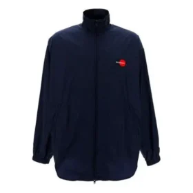 Balenciaga-jackor med logotyp, dragkedja och ståkrage för män, blå 622002TIO508065
