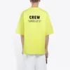 Balenciaga kortärmad tröja för män med alfabettryck, fluorescerande grön 620969TIVG97072