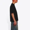 Balenciaga kortärmad tröja för män med alfabettryck, svart 612966TJVD91034