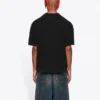 Balenciaga kortärmad tröja för män med alfabettryck, svart 612966TJVD91034
