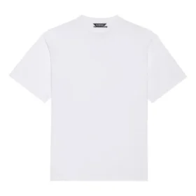Balenciaga kortärmad tröja för män med leende ansikte, vit 651795TKV769140